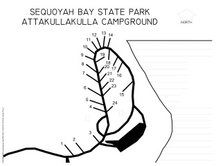 Sequoyah Bay Attakullakulla Campground Map.
